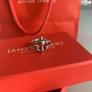 James Avery Retiring Faith Hope and Love Twisted Rope Ring size 6